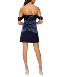 Likely Satin Paz Off-The-Shoulder Mini Dress