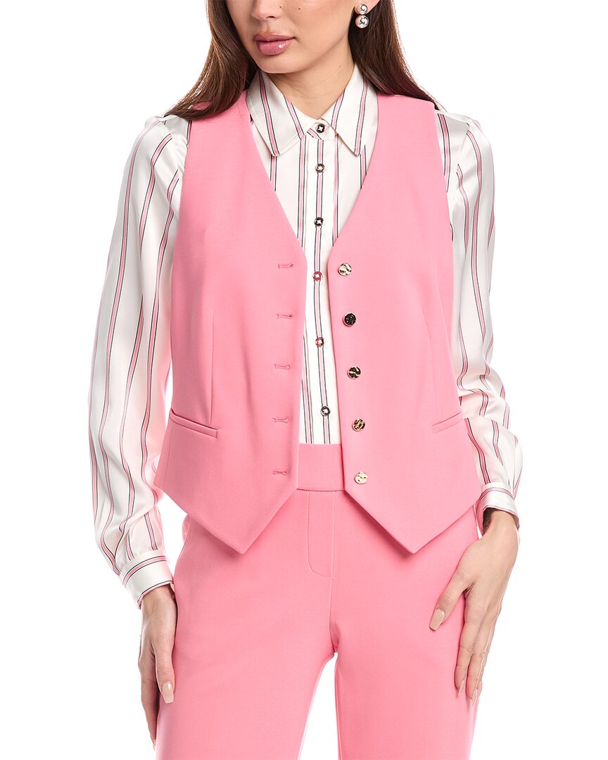 Anne Klein Five Button Vest Pink