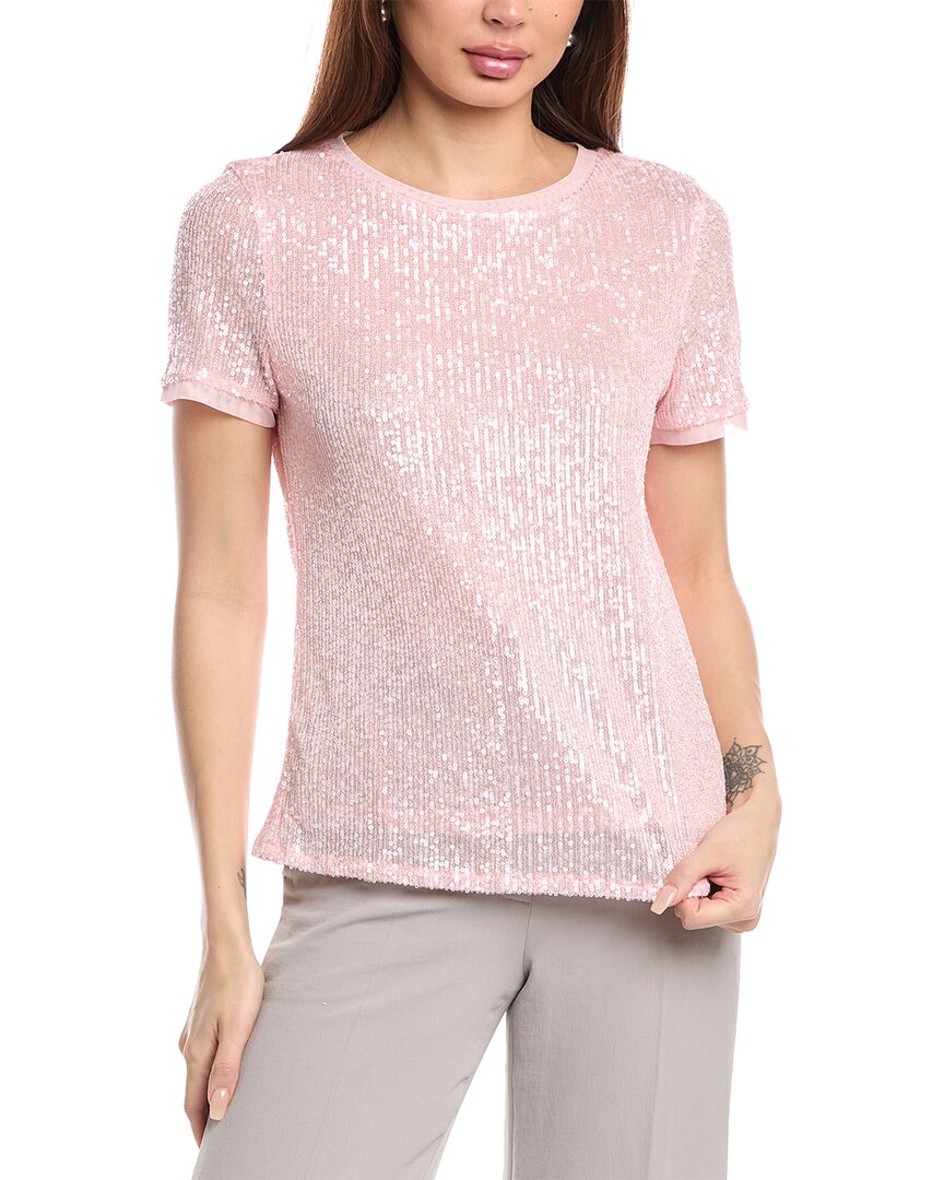 Anne Klein Banded T-Shirt Pink