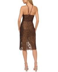 Adrianna by Adrianna Papell Adrianna By Adrianna Papell Eve Foil Lace Halter Dress