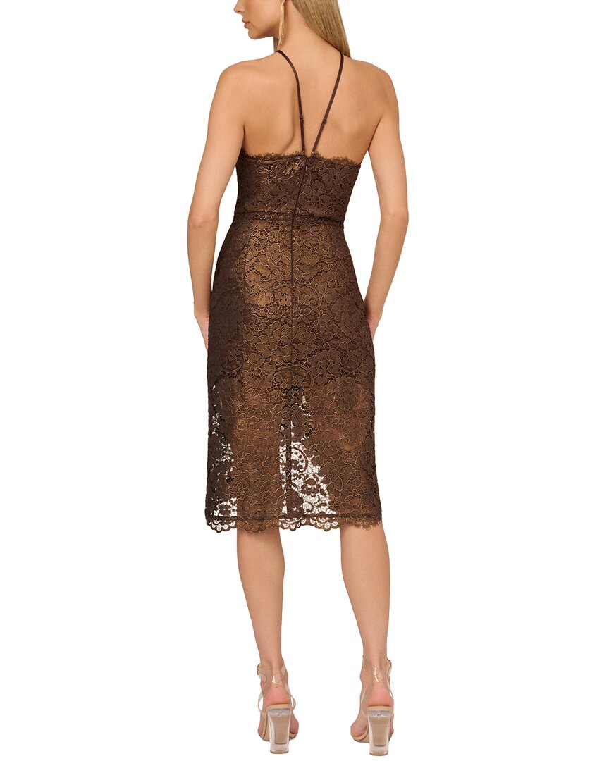 Adrianna by Adrianna Papell Adrianna By Adrianna Papell Eve Foil Lace Halter Dress
