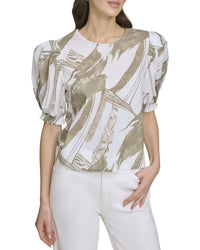 DKNY Dkny Short Sleeve Voile Top
