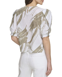 DKNY Dkny Short Sleeve Voile Top