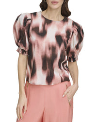 DKNY Dkny Short Sleeve Voile Top