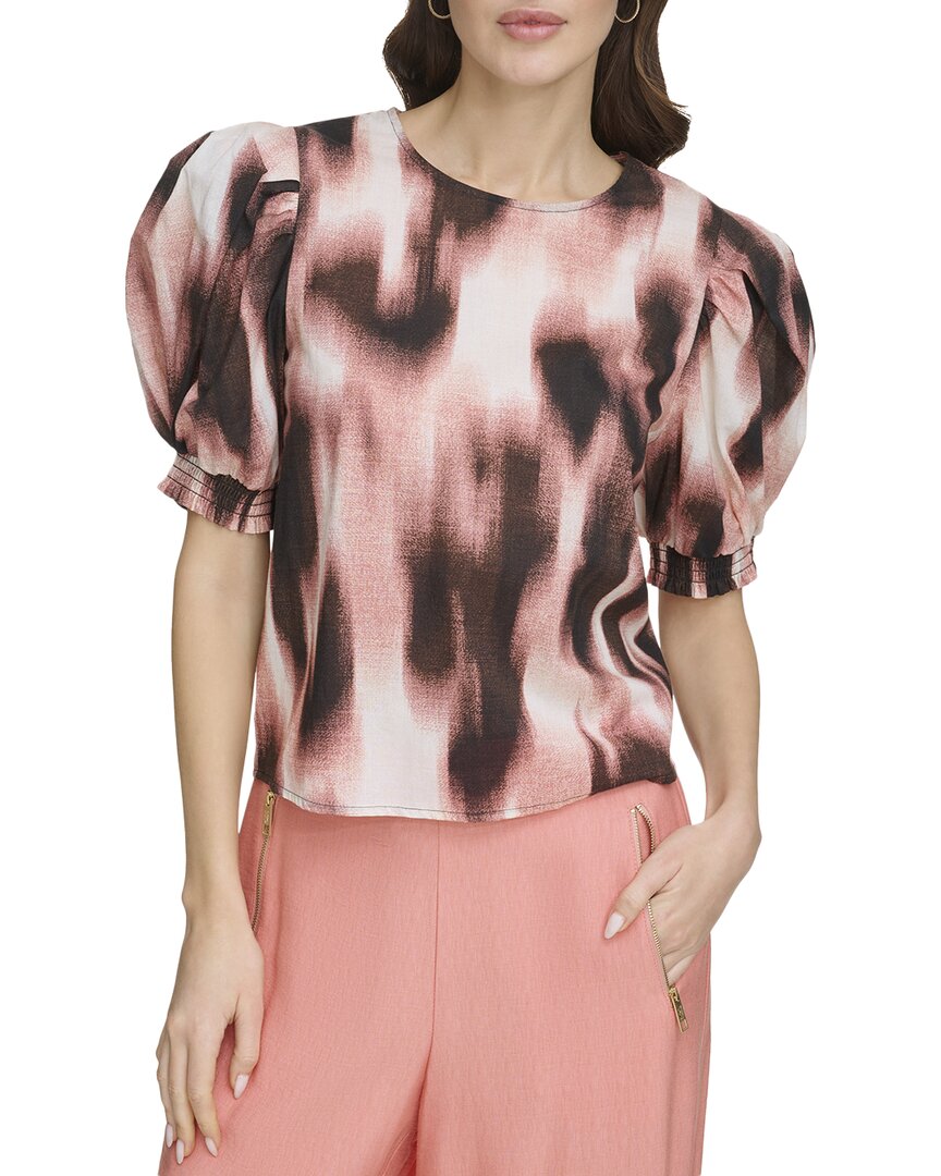 DKNY Dkny Short Sleeve Voile Top