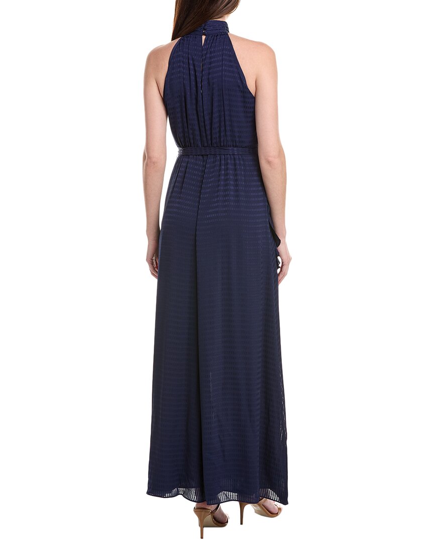 Anne Klein Satin Check Asymmetrical Ruffle Hem Maxi Dress – Bluefly
