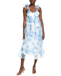 Ipponelli Organza Maxi Dress Blue