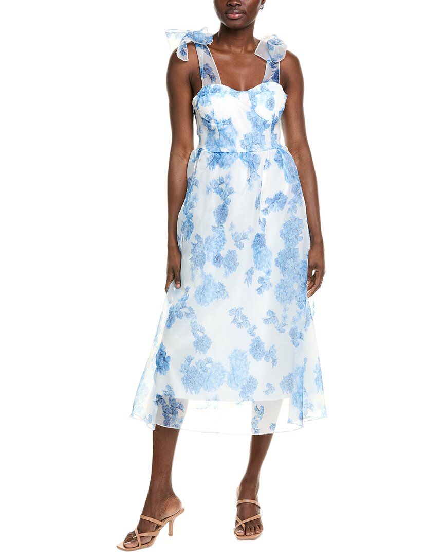 Ipponelli Organza Maxi Dress Blue