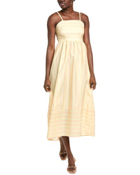 Ipponelli Open Back Midi Dress Yellow