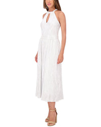 Kensie Foiled Pleated Woven Midi Dress