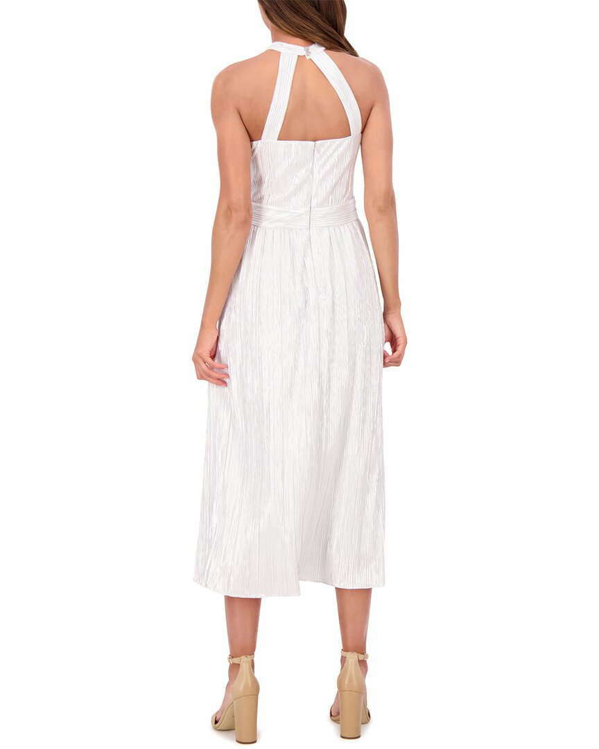 Kensie Foiled Pleated Woven Midi Dress