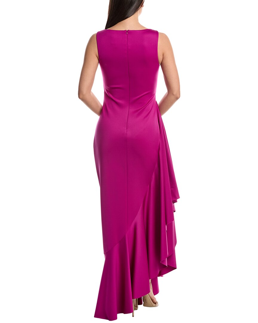 open lace back dress Black Halo Jewel Gown