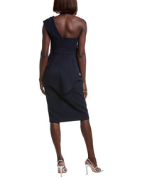 Aidan Mattox Bonded Crepe Midi Dress