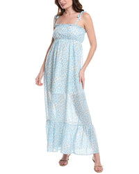 Marion Tie-Strap Maxi Dress Blue