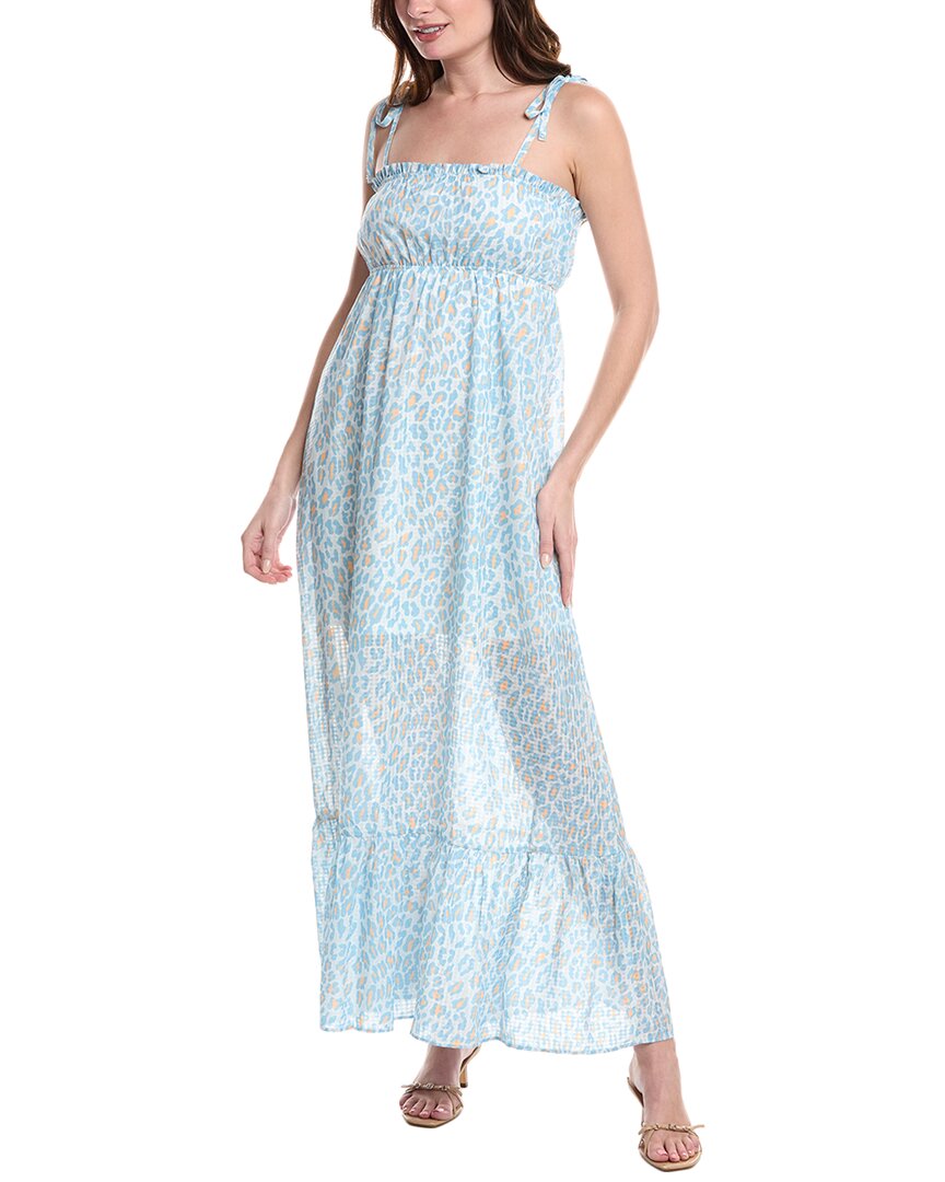 Marion Tie-Strap Maxi Dress Blue