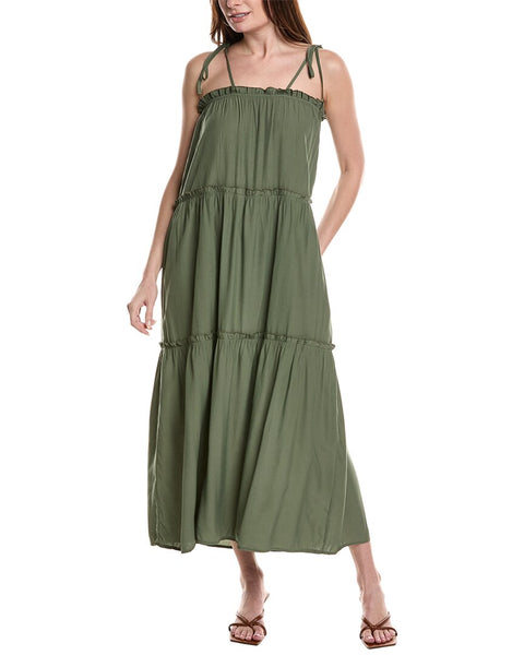 maison.marble♡ Rosy Tiered Dress Maison Maar Tiered Midi Dress – Bluefly
