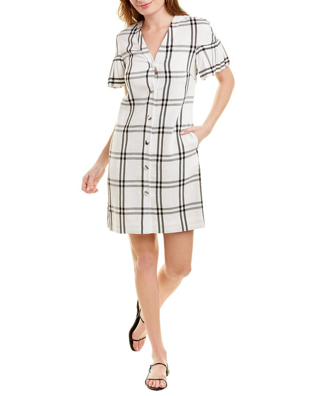 Pearl By Lela Rose Oversized Plaid Shirtdress