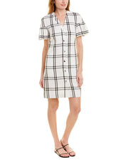 Pearl By Lela Rose Oversized Plaid Shirtdress