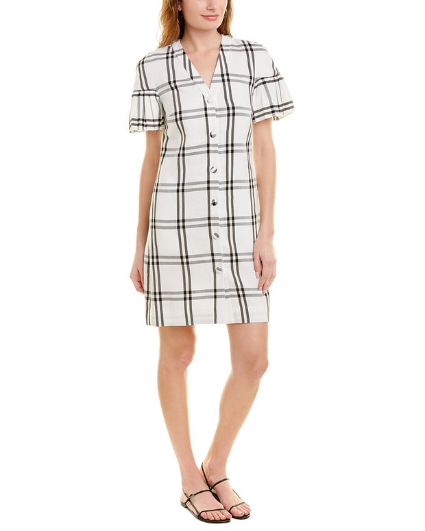 Pearl By Lela Rose Oversized Plaid Shirtdress