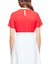 Pearl By Lela Rose Fluid Crepe Top