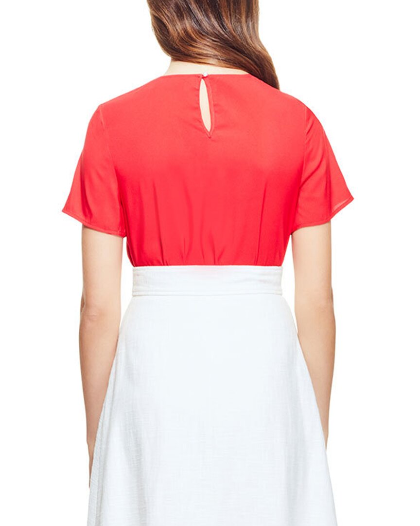 Pearl By Lela Rose Fluid Crepe Top
