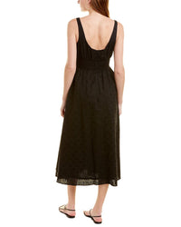 Pearl By Lela Rose Floral Eyelet Midi Dress