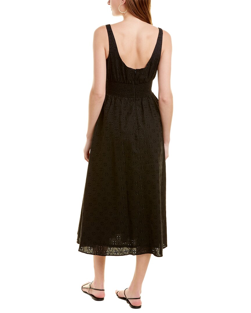 Pearl By Lela Rose Floral Eyelet Midi Dress