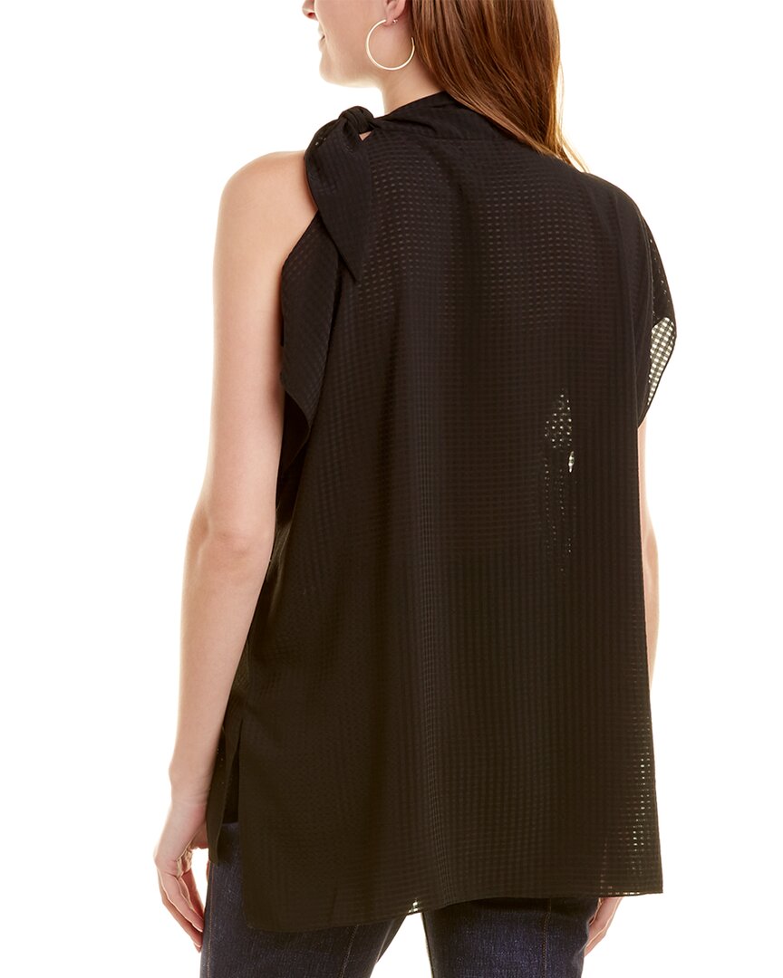 Pearl By Lela Rose Sheer Check Top
