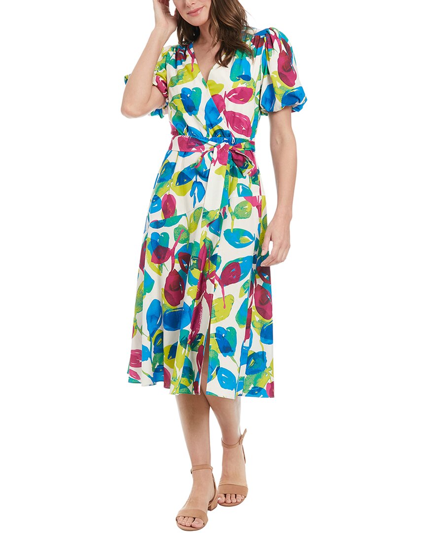 London Times Midi Dress White