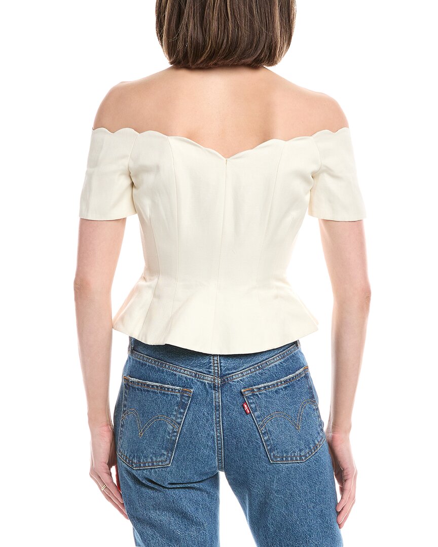 SALONI Saloni Linen & Silk-Blend Top