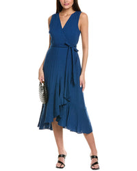 Sam Edelman Faux Wrap Midi Dress 0 Blue