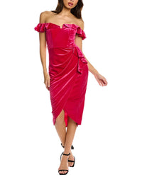 Black By Bariano Heidi Midi Dress Pink