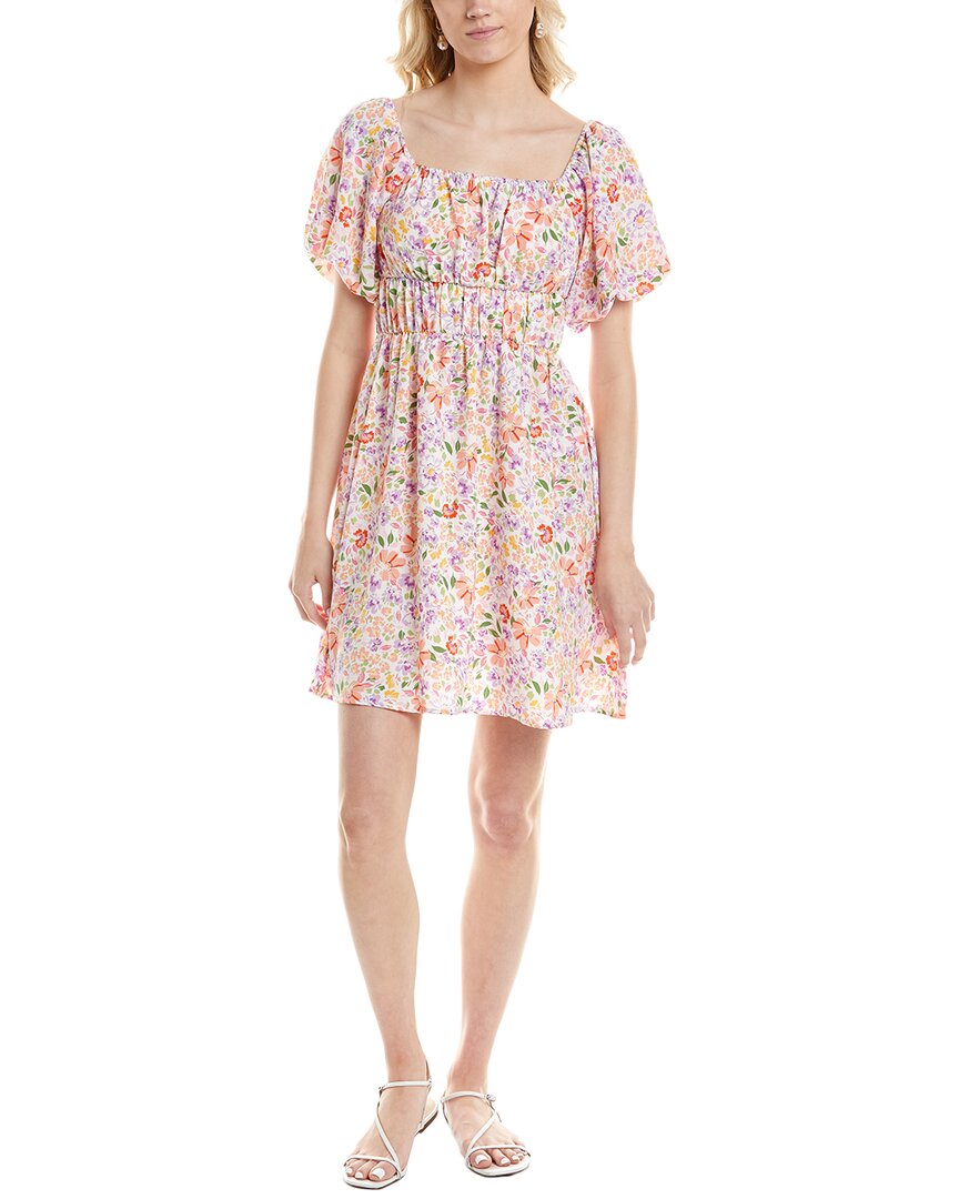 Marion Puff Sleeve Mini Dress Pink