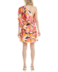 Marion One-Shoulder Satin Mini Dress