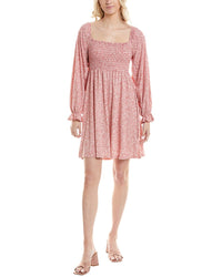 Marion Smocked Mini Dress Red
