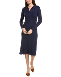 Sharagano Long Sleeve Midi Dress