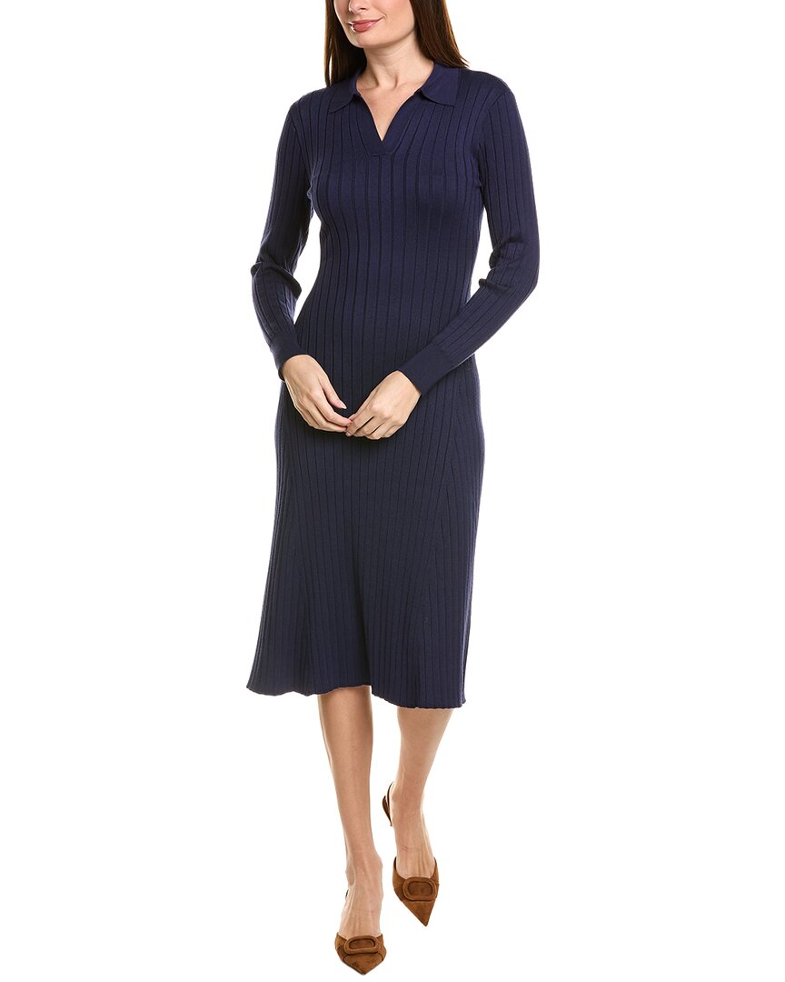 Sharagano Long Sleeve Midi Dress