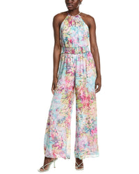 Laundry By Shelli Segal Smocked Jumpsuit Blue