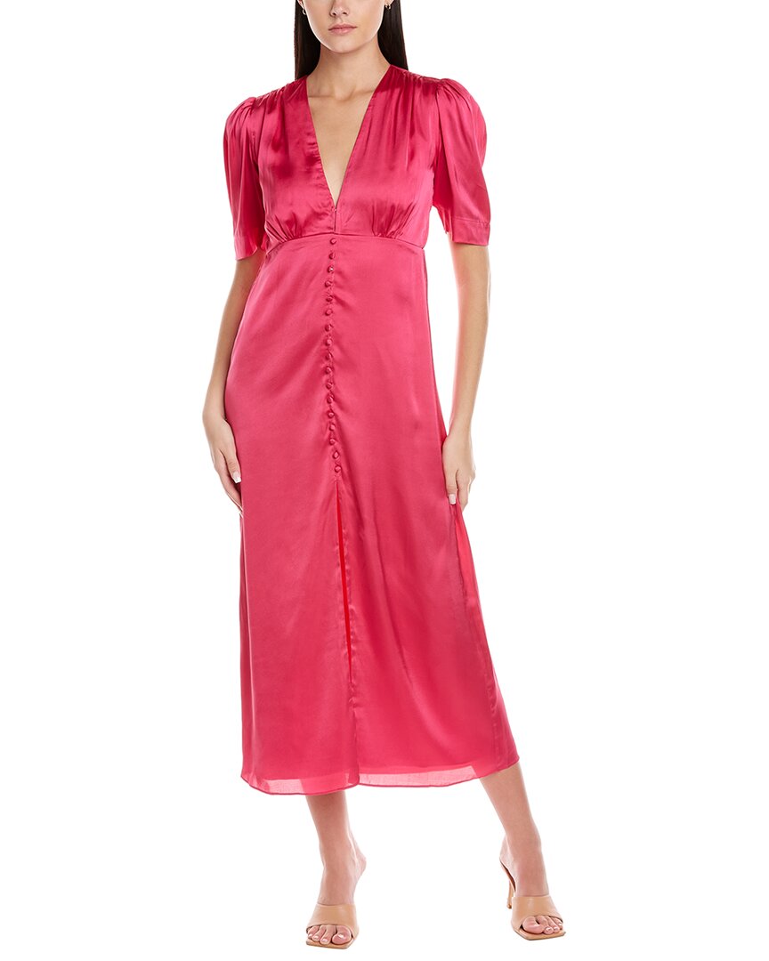 Garrie B Satin Midi Dress Purple