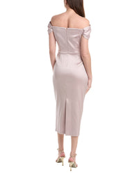 Aidan Mattox Stretch Mikado Midi Dress