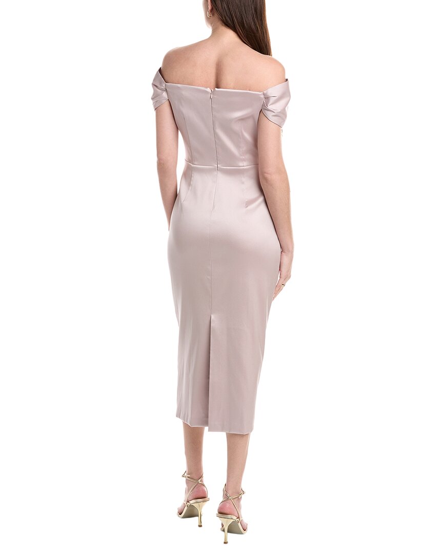 Aidan Mattox Stretch Mikado Midi Dress, 0 / Pink