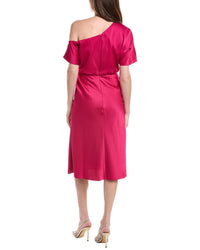 Aidan Mattox Crepe Back Satin Midi Dress