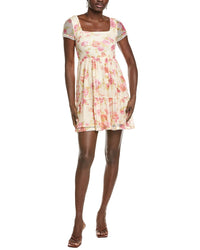 Marion Floral Print Crochet Baby Doll Dress