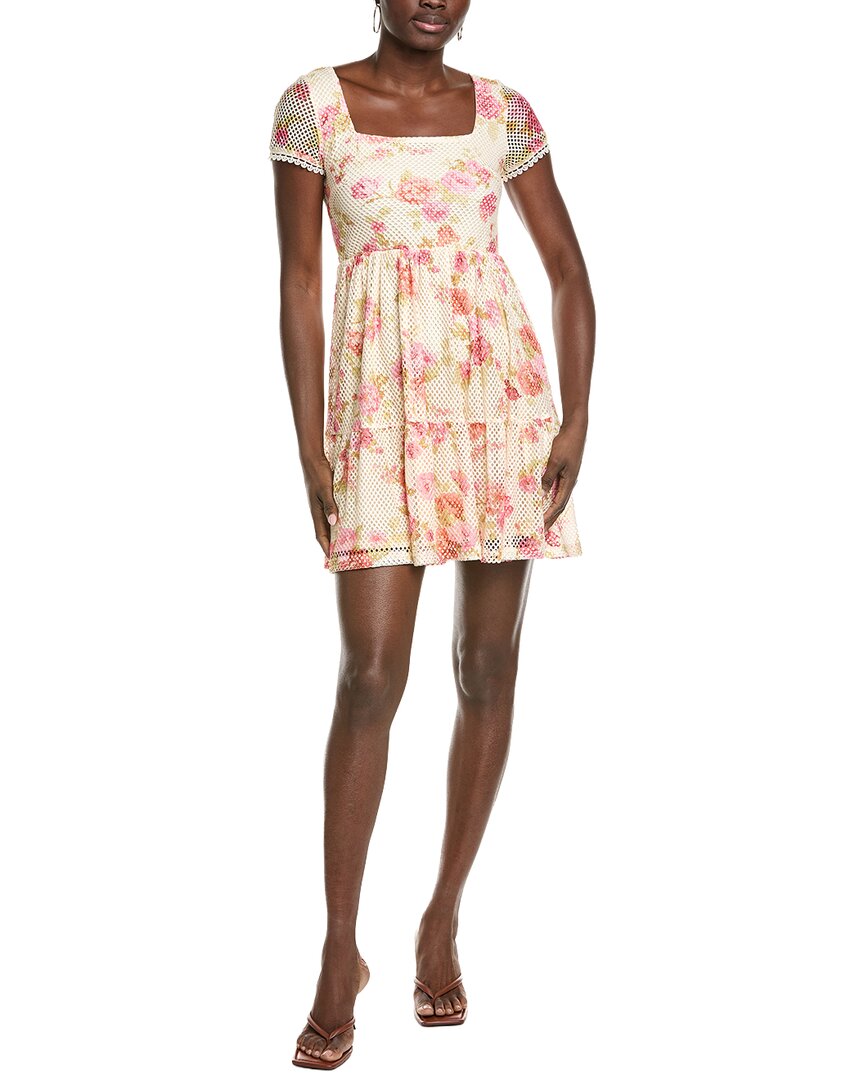 Marion Floral Print Crochet Baby Doll Dress