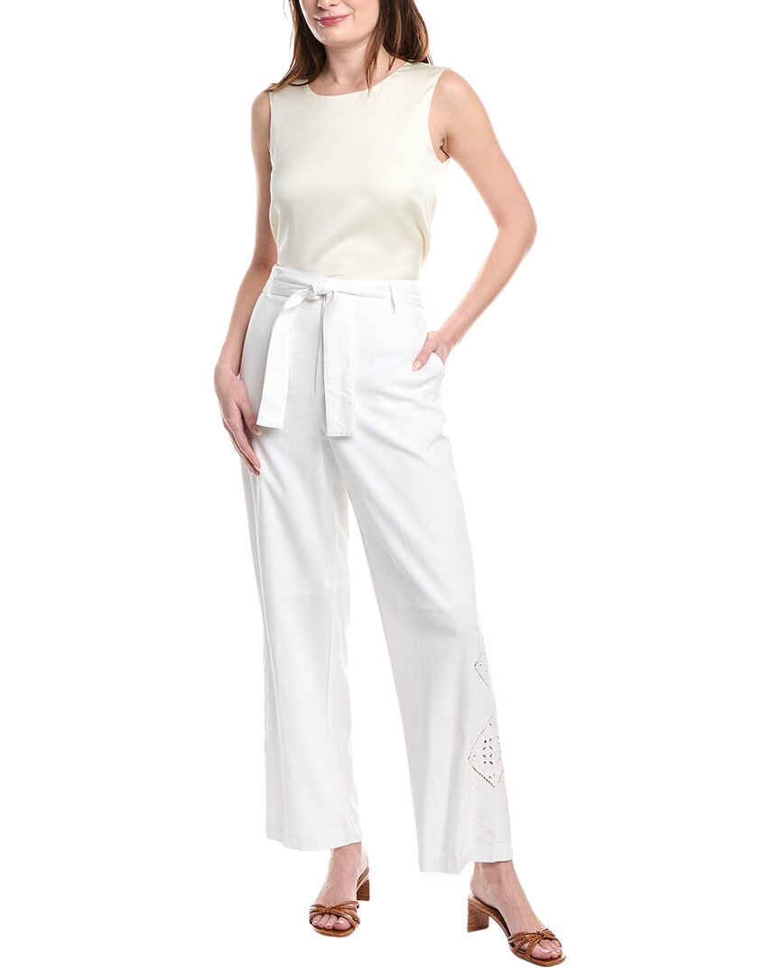 Nicole Miller Linen-Blend Pull-On Pant