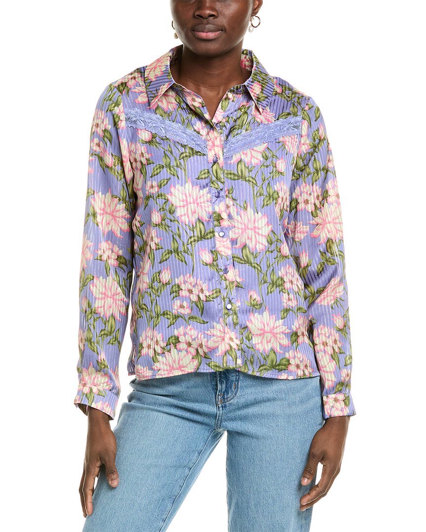 Nicole Miller Woven Shirt Blue