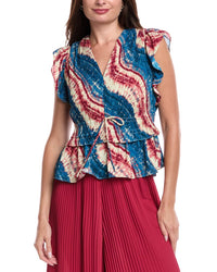 Nicole Miller Pleated Blouse