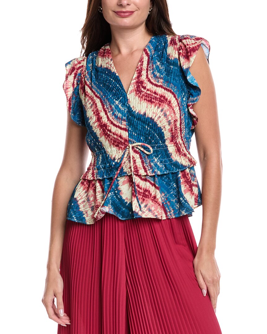 Nicole Miller Pleated Blouse