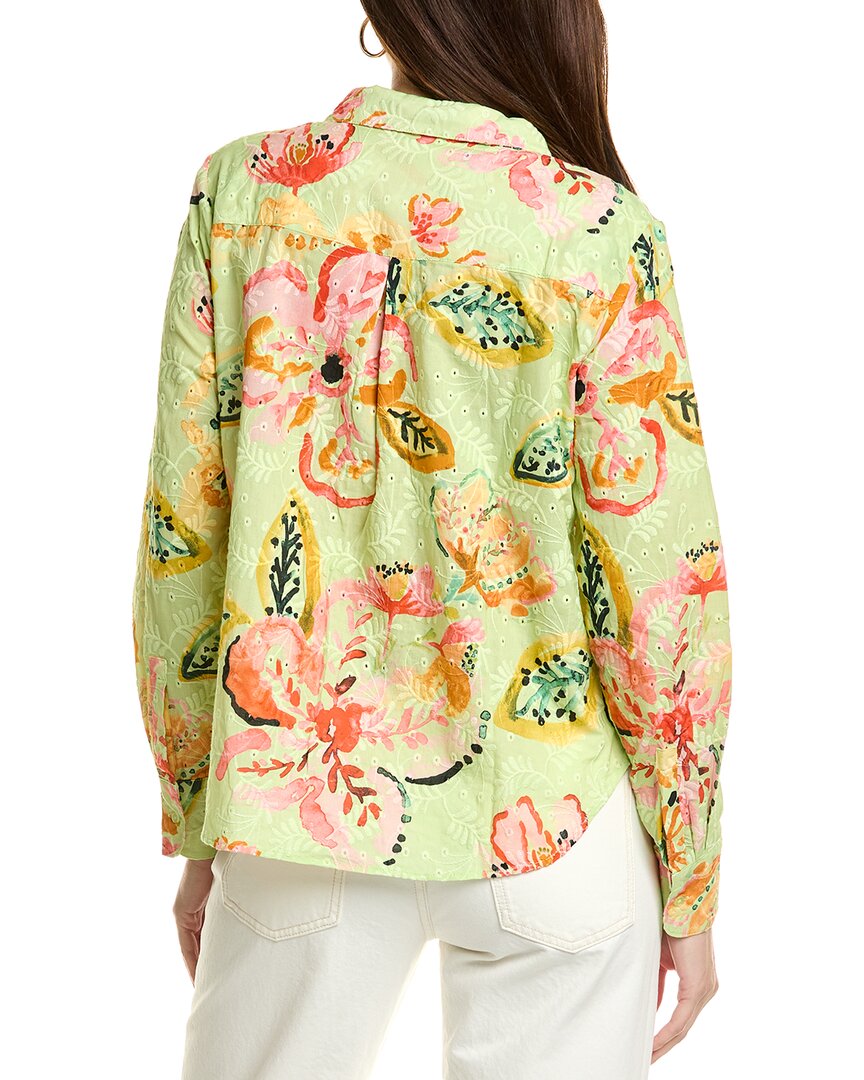 Nicole Miller Embroidered Eyelet Blouse
