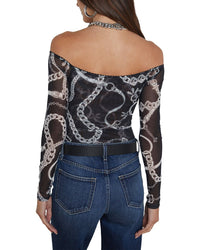 L’Agence Peonie Off Shoulder Bodysuit